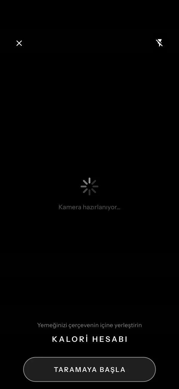 YiYo — kalori kamerası ekranı